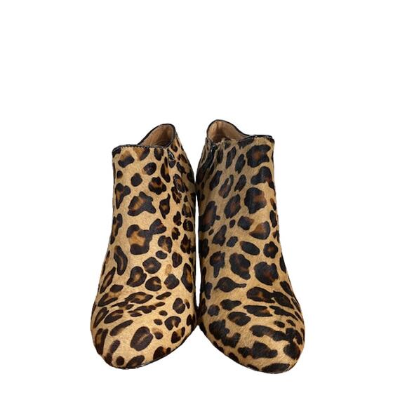 Aldo The Gaunt Tan Leopard Calf Hair Heeled Ankle Booties Women Sz 40 - Picture 12 of 12